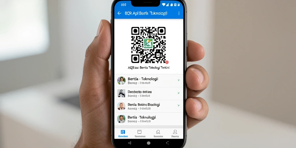Antarmuka aplikasi 8QR dengan berita teknologi terbaru.