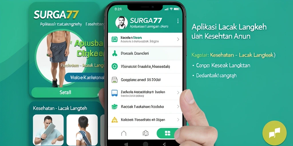 Antarmuka SURGA77 menampilkan fitur pelacakan langkah dengan grafis yang mudah dipahami.