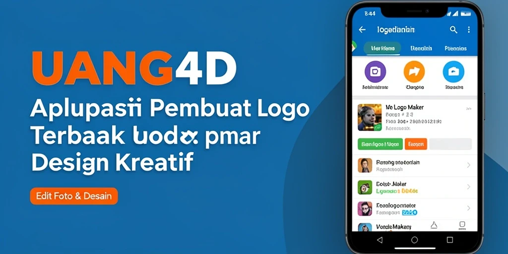 Tampilan antarmuka UANG4D saat membuat logo yang kreatif.